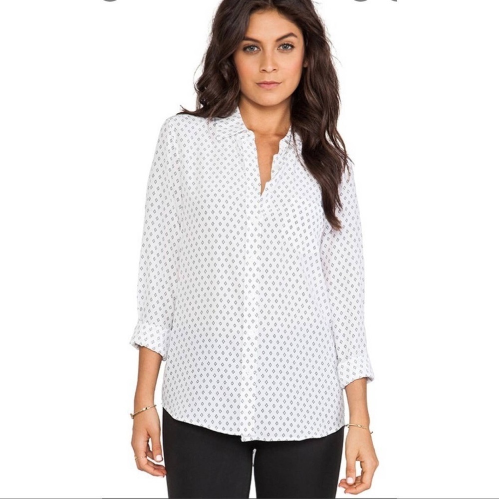 ! Equipment Silk Brett Prism-Printed Blouse